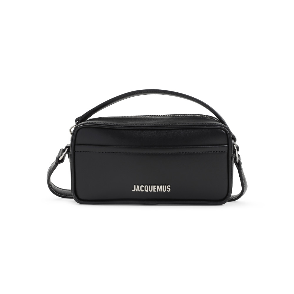 Jacquemus Rectangular Top Handle Shoulder Bag In Black