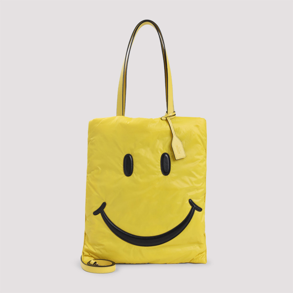 Moschino Yellow Smiley Tote for Women Online USA at Darveys.com
