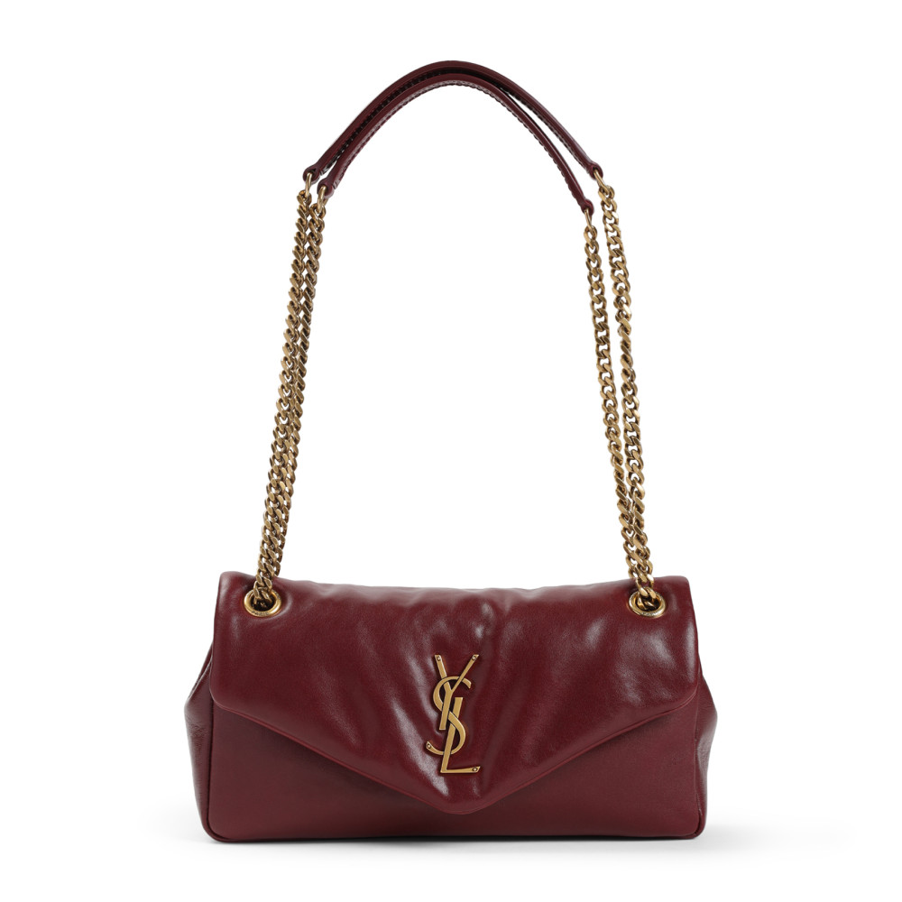 Saint Laurent Small Calypso Shoulder Bag In Red