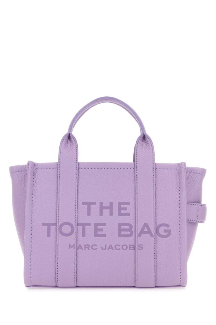 Marc Jacobs The Leather Small Tote Bag In Purple