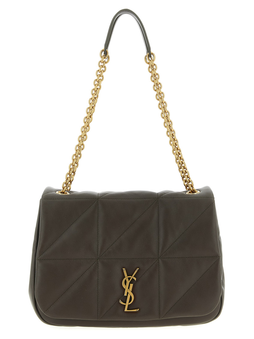 Saint Laurent Medium Shoulder Bag Featuring Chain Strap In Green