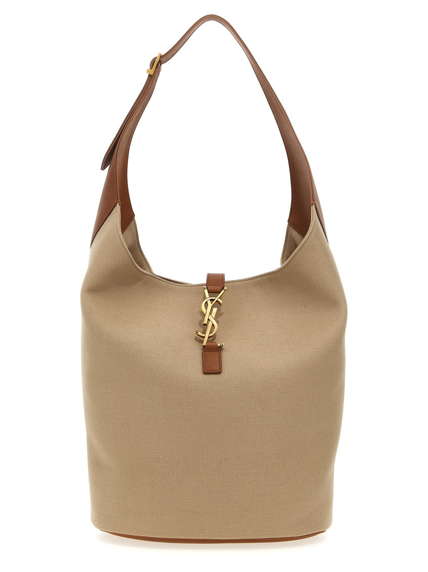 Saint Laurent Beige Le 5 A 7 Hobo In Sand