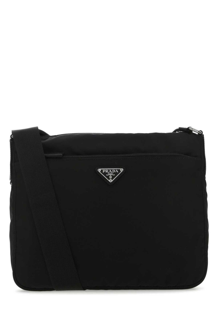 Prada Black Re-nylon Crossbody Bag In Black