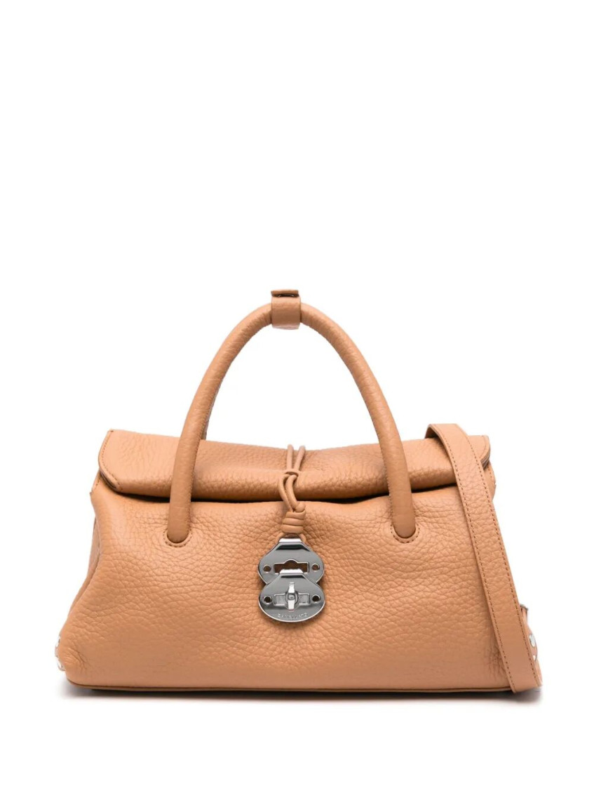 Zanellato Dotta Centauro Small Tote Bag In Leather In Light Brown