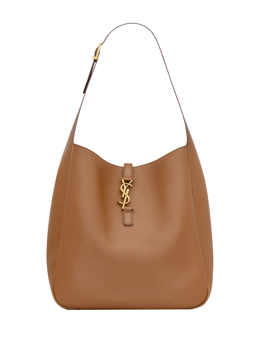 Saint Laurent Brown Le 5 7 Large Shoulder Bag In Brown