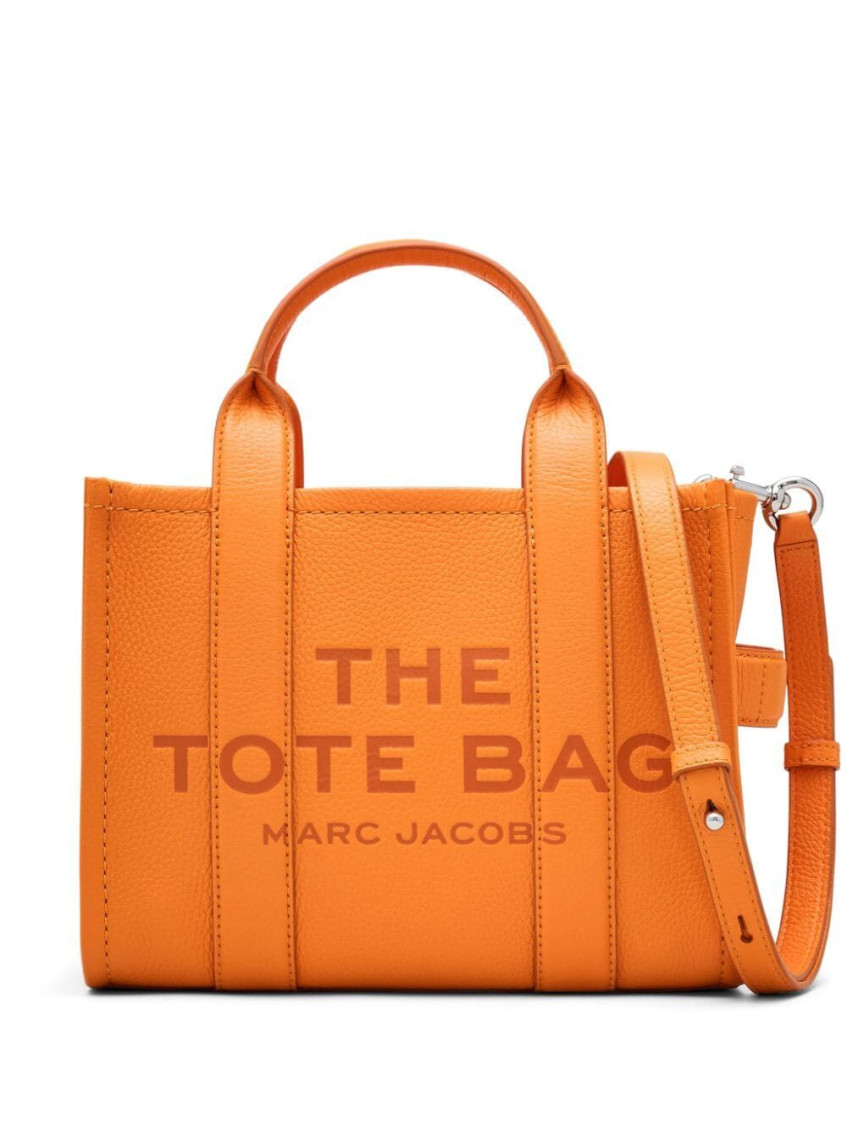 Marc Jacobs Women The Leather Small Tote Bag In Orange