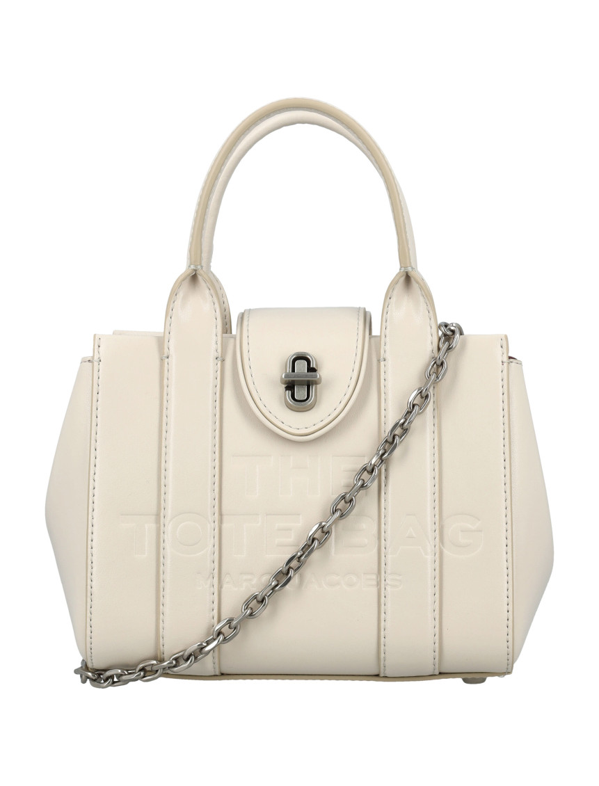 Marc Jacobs Off White The Turnlock Tote In White