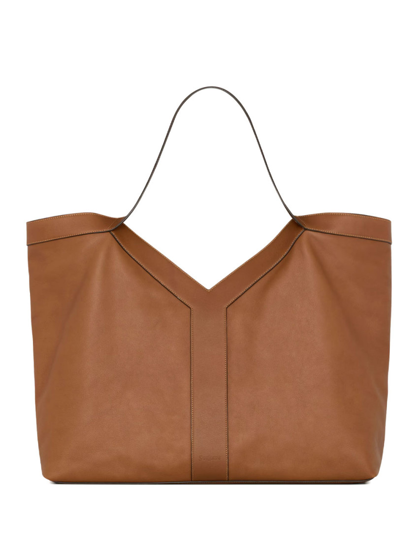 Saint Laurent Brown Y Large Tote In Brown