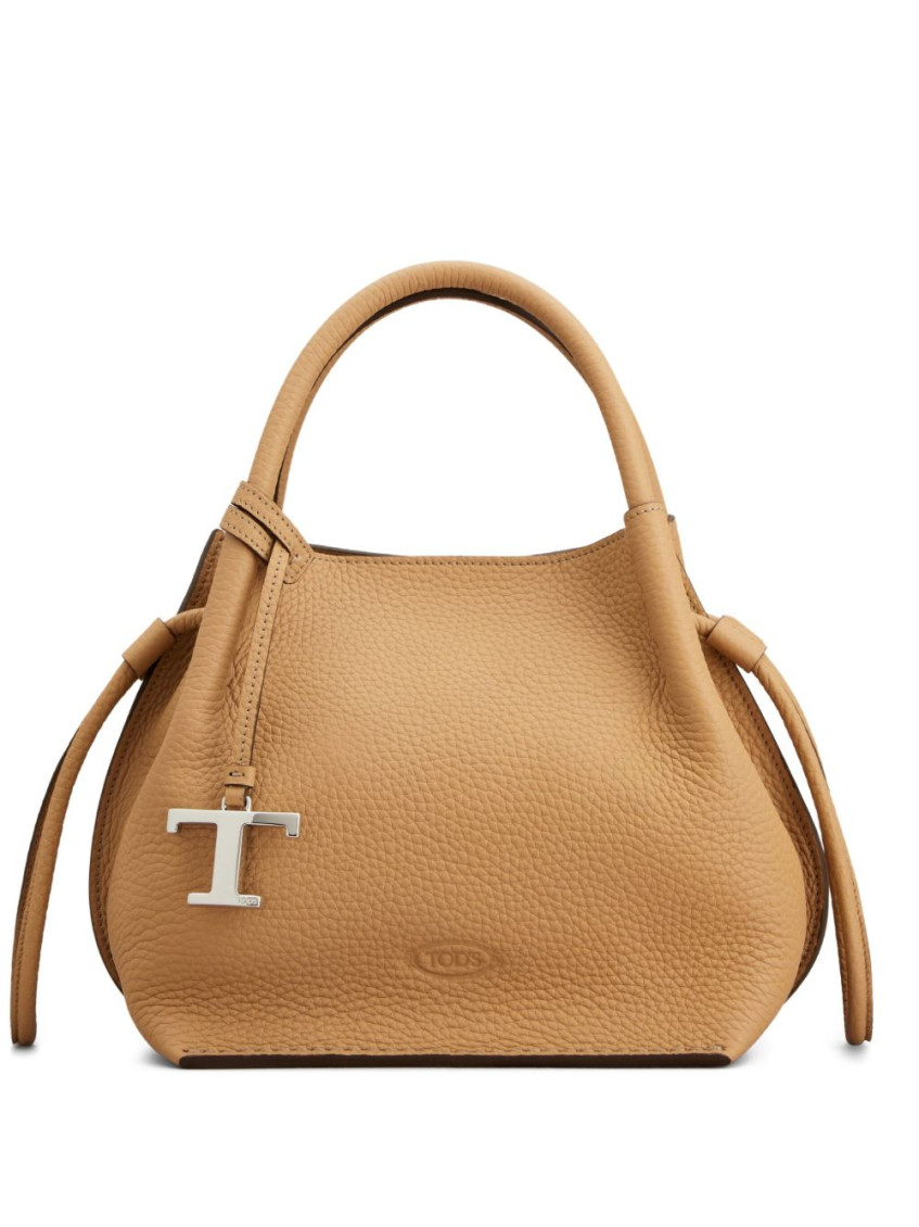 Tod's Light Brown Logo Small Bucket Bag