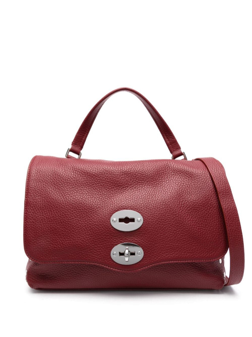 Zanellato Small Postina Turn-lock Studded Tote Bag In Red