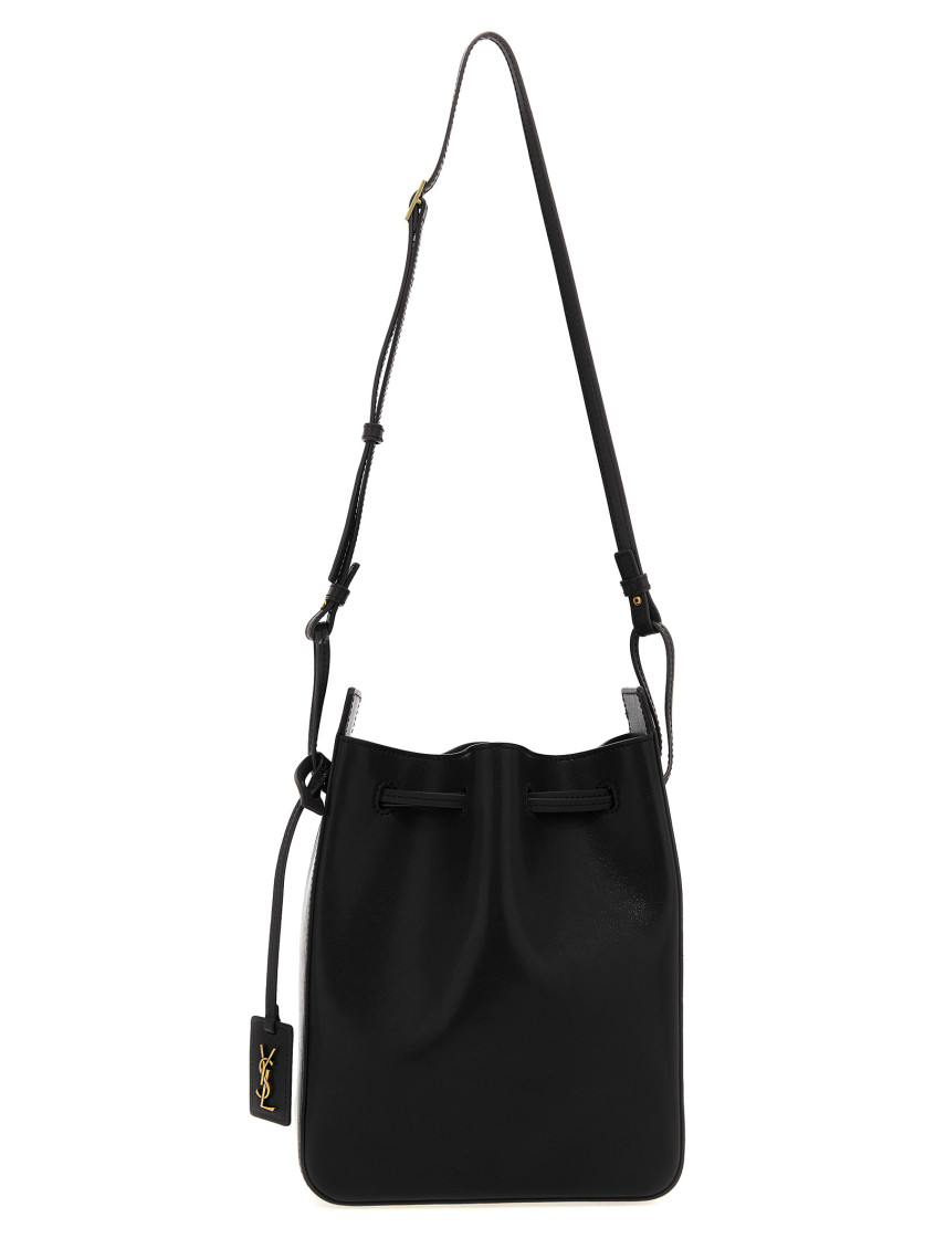 Saint Laurent Black Leather Bucket Bag