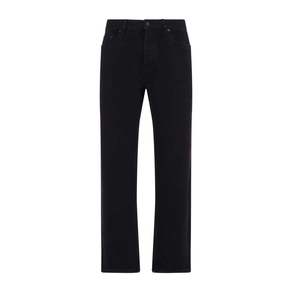 Saint Laurent Oklahoma Jeans In Black Denim In Black