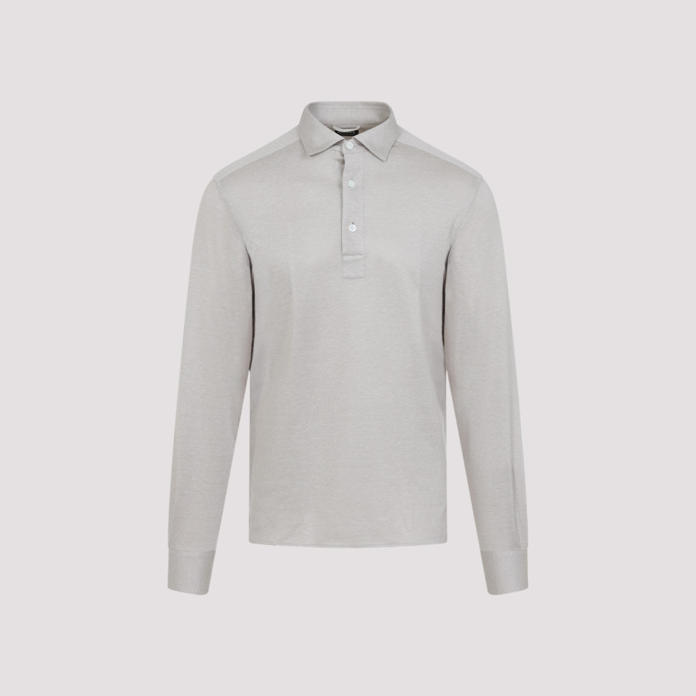Shop Zegna Beige Silk Mulberry Shirt