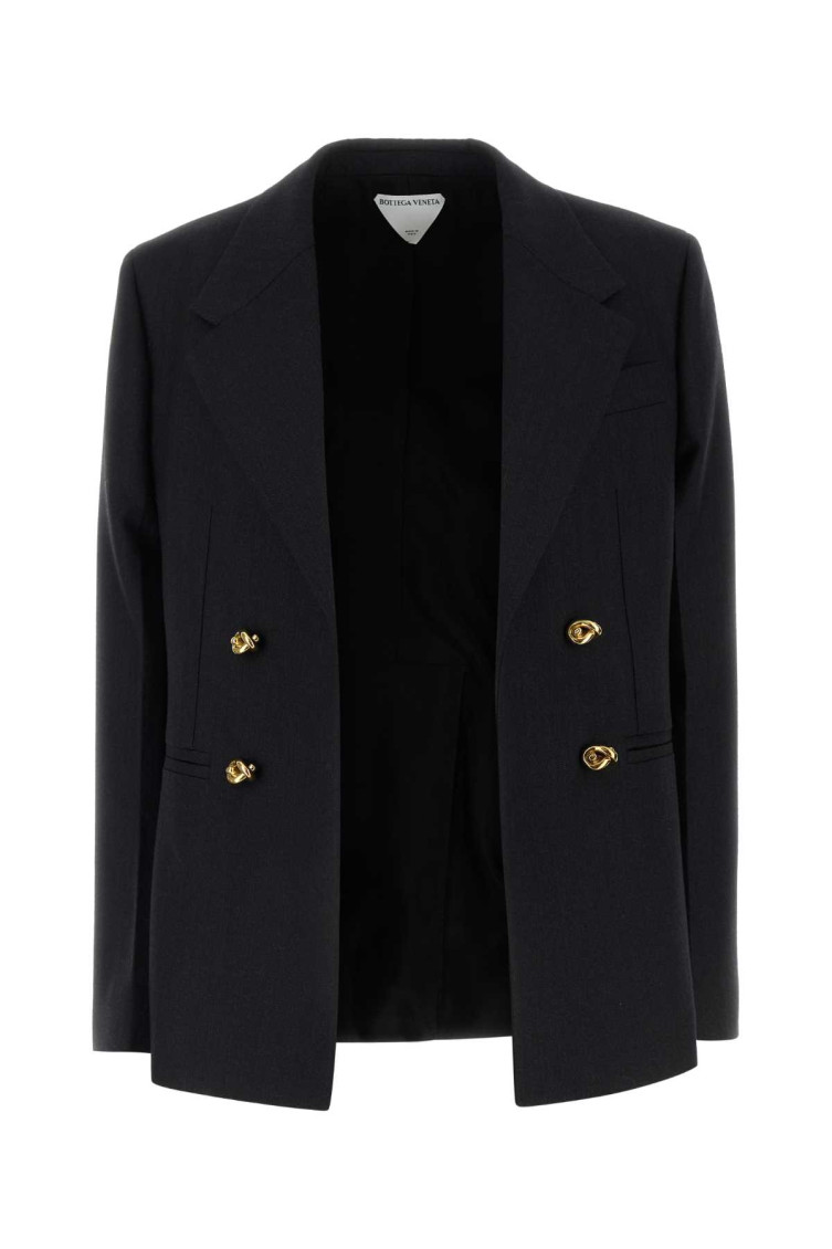 BOTTEGA VENETA SLATE WOOL BLAZER