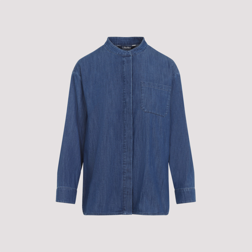 MAX MARA BLUE UNITO DENIM SHIRT 