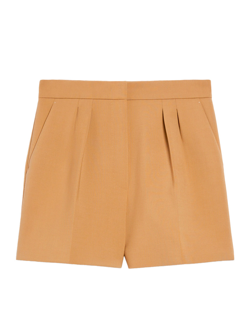 Shop Max Mara Camel Brown Zic Shorts