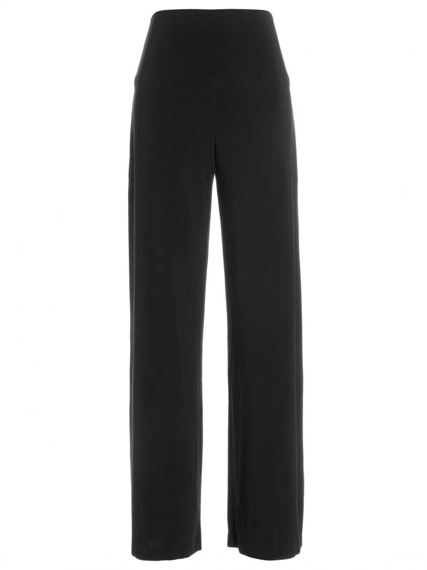 Shop Norma Kamali Black Straight Leg Pants