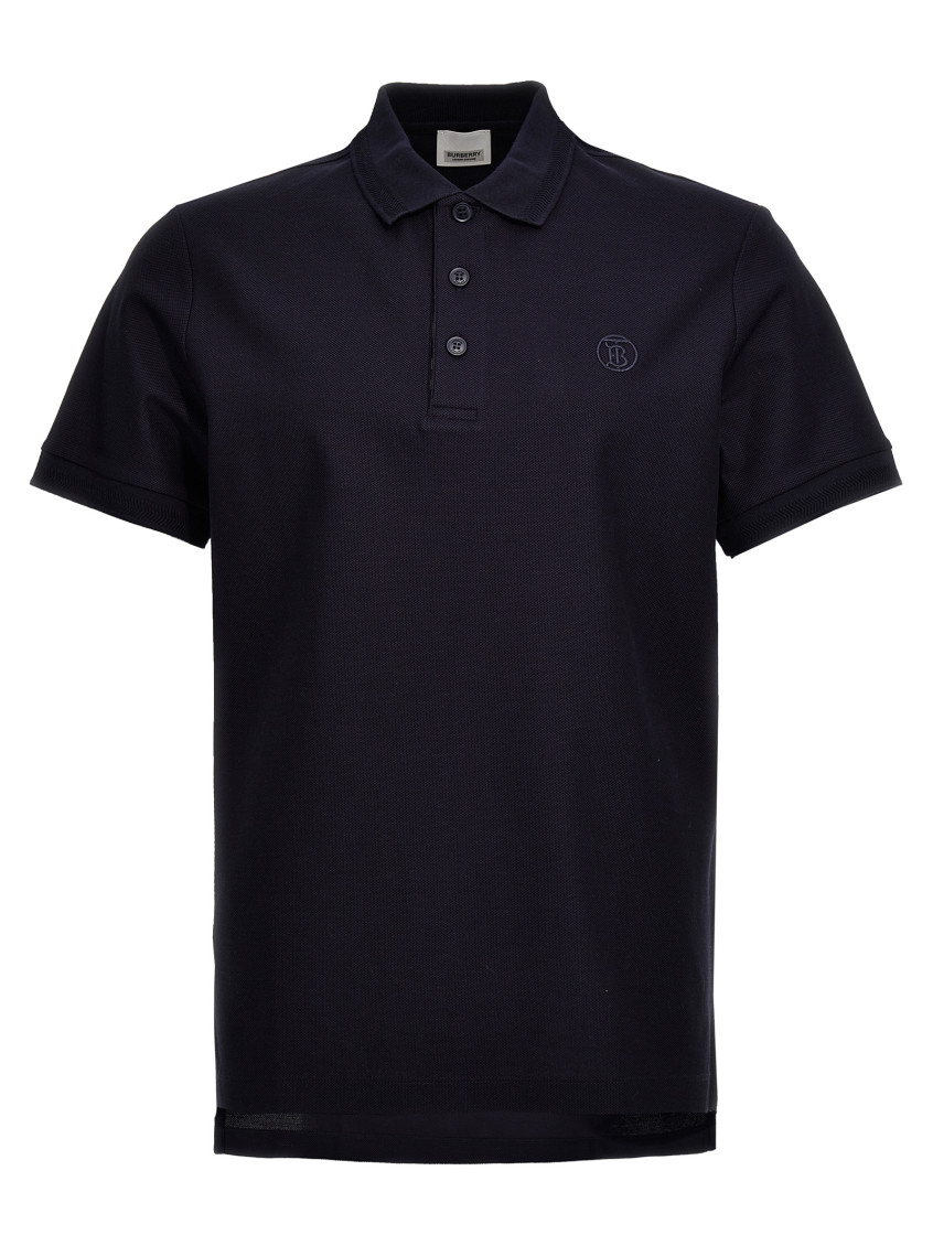 Burberry Blue Embroidered Logo Polo for Men Online India at Darveys