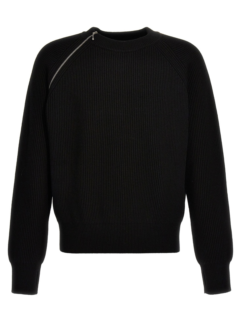 Shop Burberry Black Zip Detail Sweater