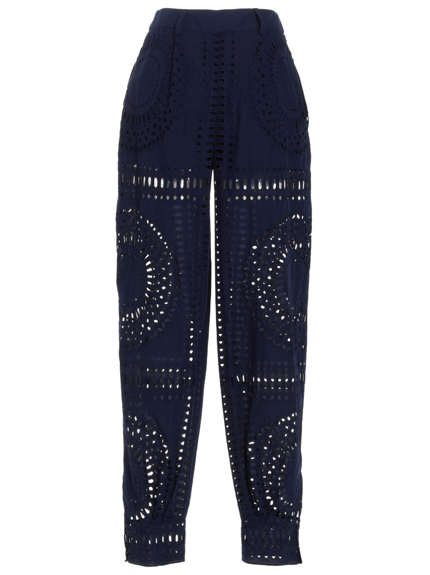パンツ A FERRETTI Embroidered cotton pants Blue clot_010324_38095_2.JPG