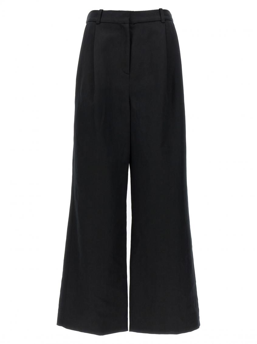 Loulou Studio Idai Pants Pleats Zipper In Black