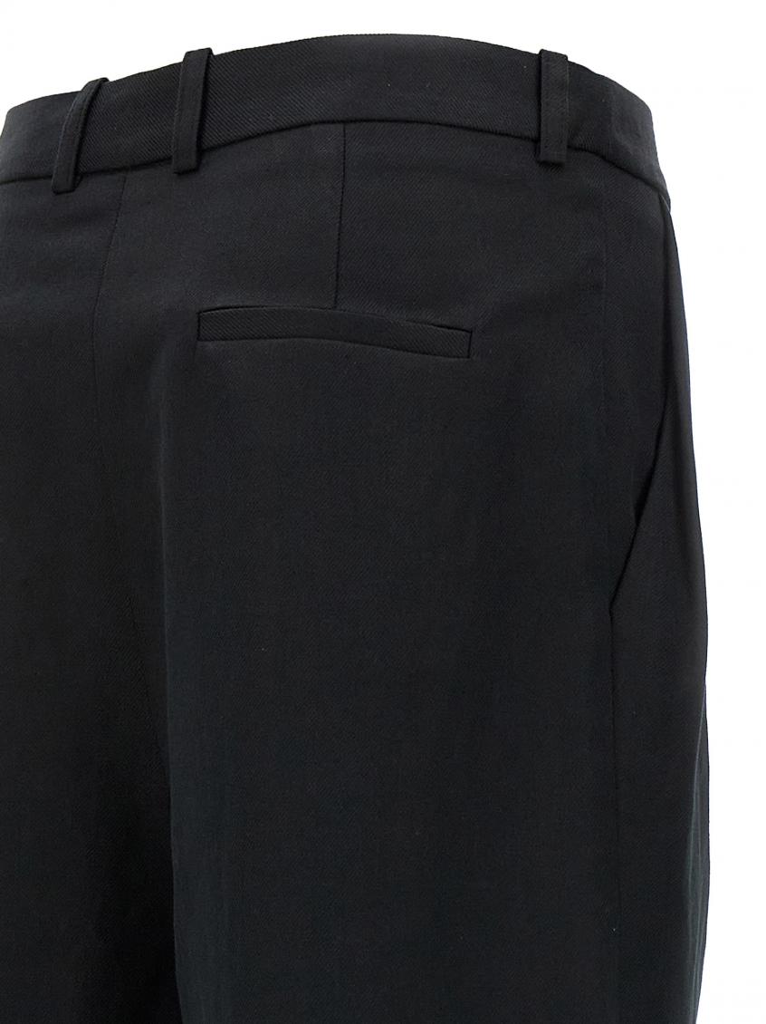 パンツ Loulou Studio Black cotton blend Idai palazzo pant Black Idai Trousers by Loulou de Saison on Sale
