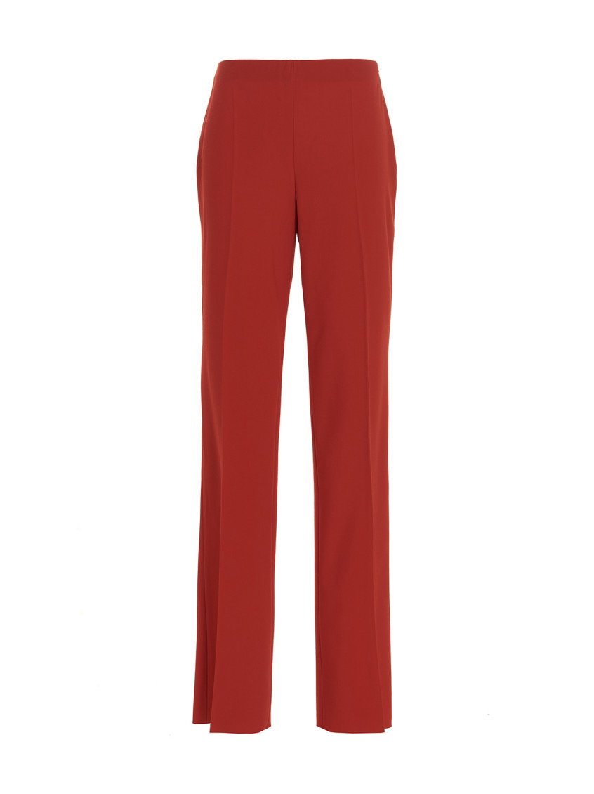Shop Ferragamo Red Straight Pleated Pants