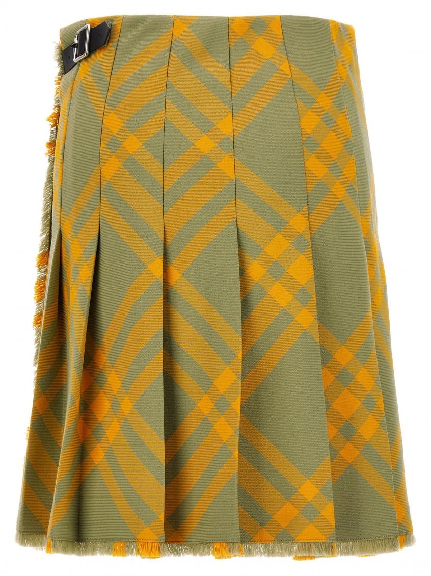 スカート BURBERRY Check kilt skirt Yellow Burberry Yellow Check Kilt Skirt