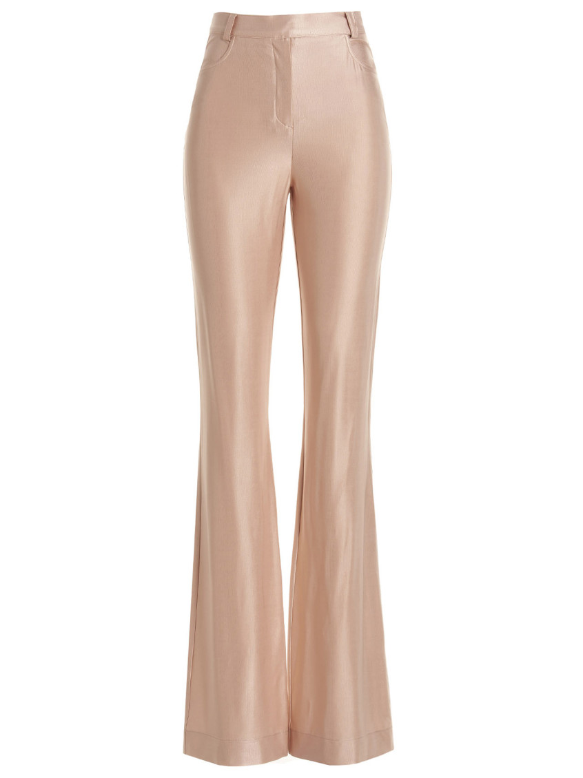 Alexandre Vauthier Pink Shiny Stretch Pants In Pink