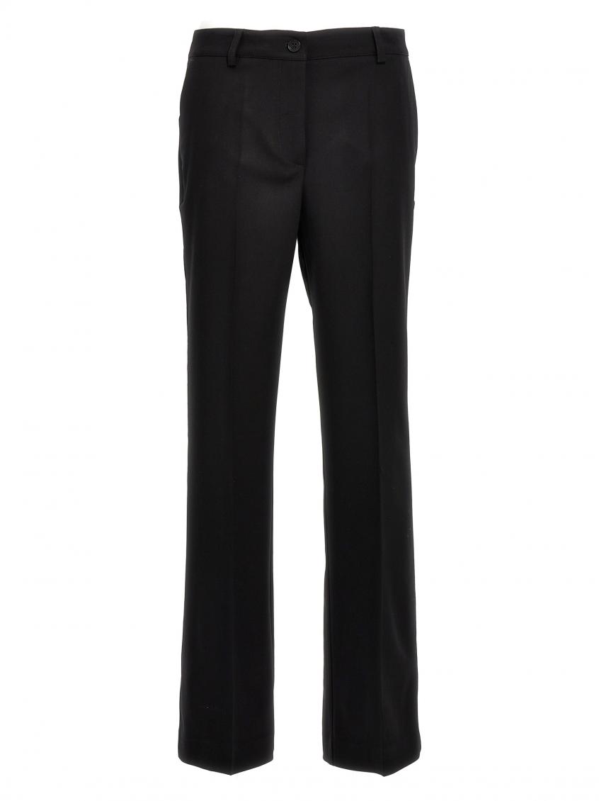 P.a.r.o.s.h Straight Leg Wool Trousers In Black
