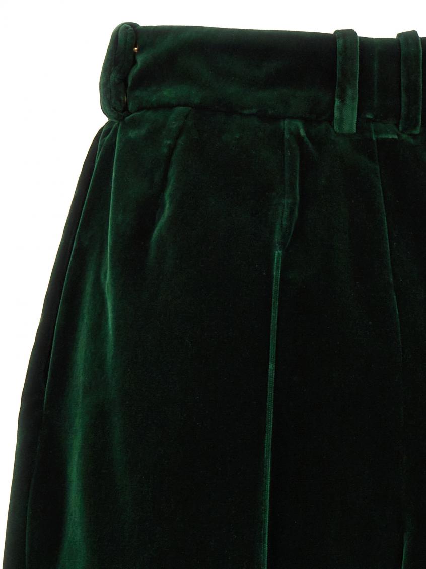Alexandre Vauthier Dark Green Boyfriend Pants for Women