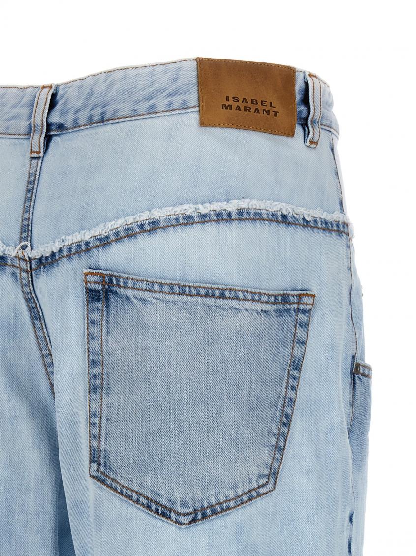 デニム・ジーパン ISABEL MARANT 'Noemie' jeans Light Blue Isabel Marant Light Blue Noemie Jeans for Women Online USA