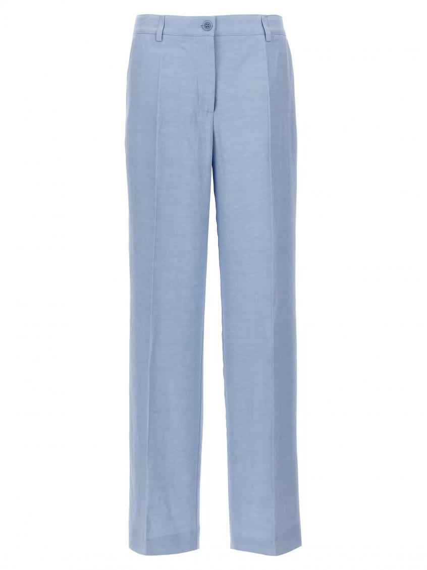 P.a.r.o.s.h . Straight-leg Pants With Pence Detailing In Light Blue