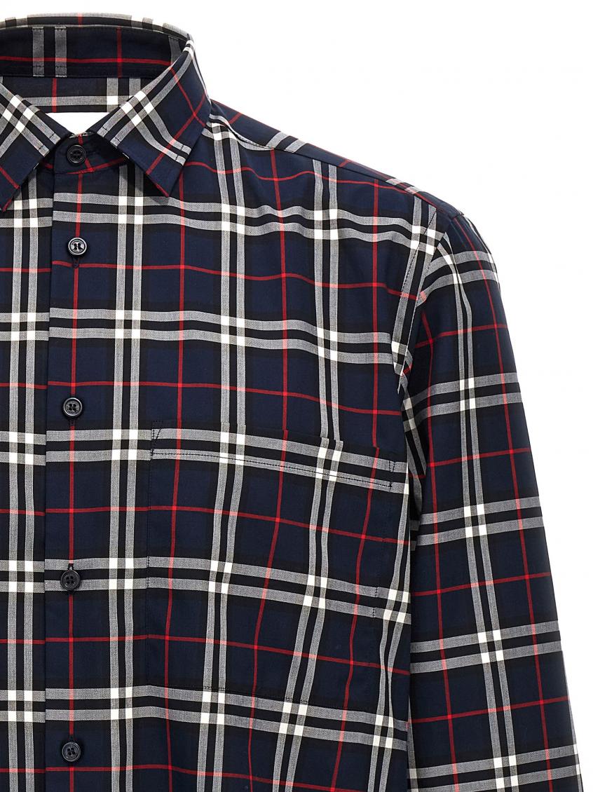 Burberry Check Shirt - Blue