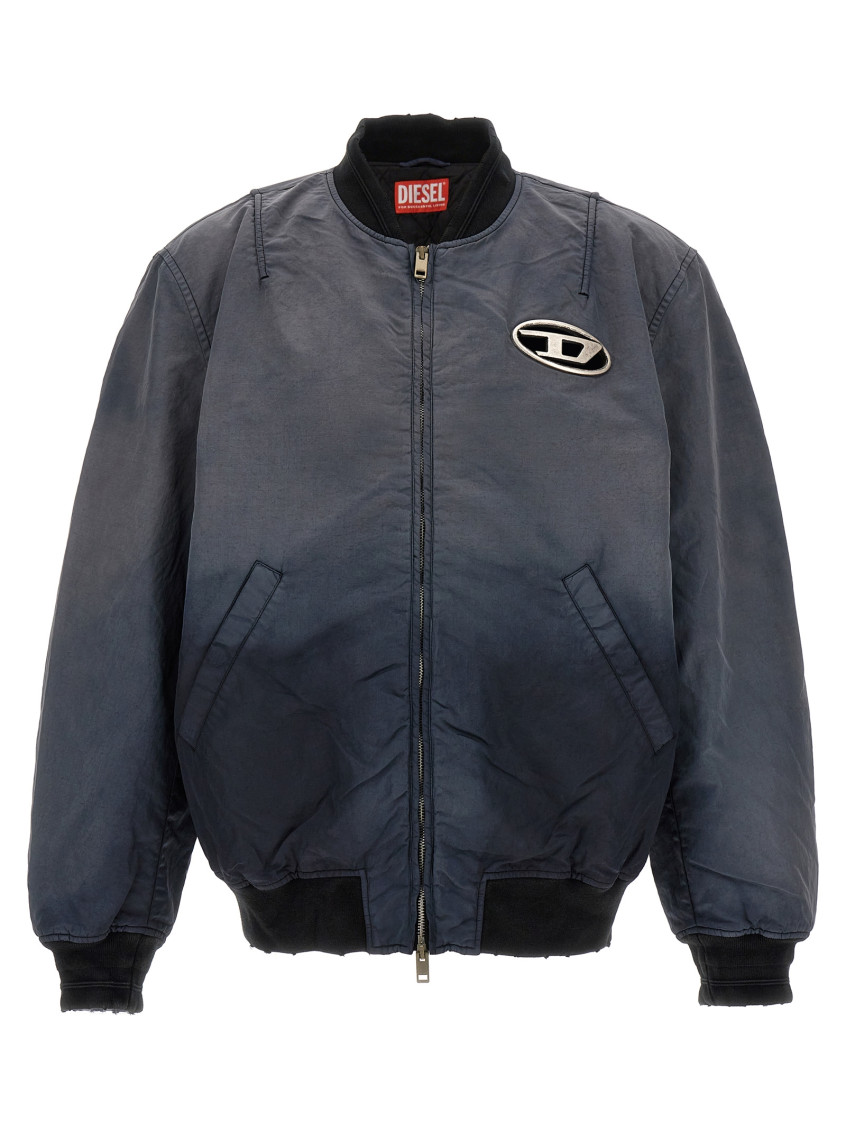 Shop Diesel Grey J-kepes Bomber Jacket