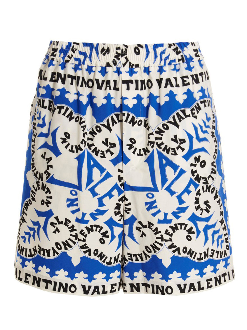 Shop Valentino Multicolor Mini Bandana Shorts