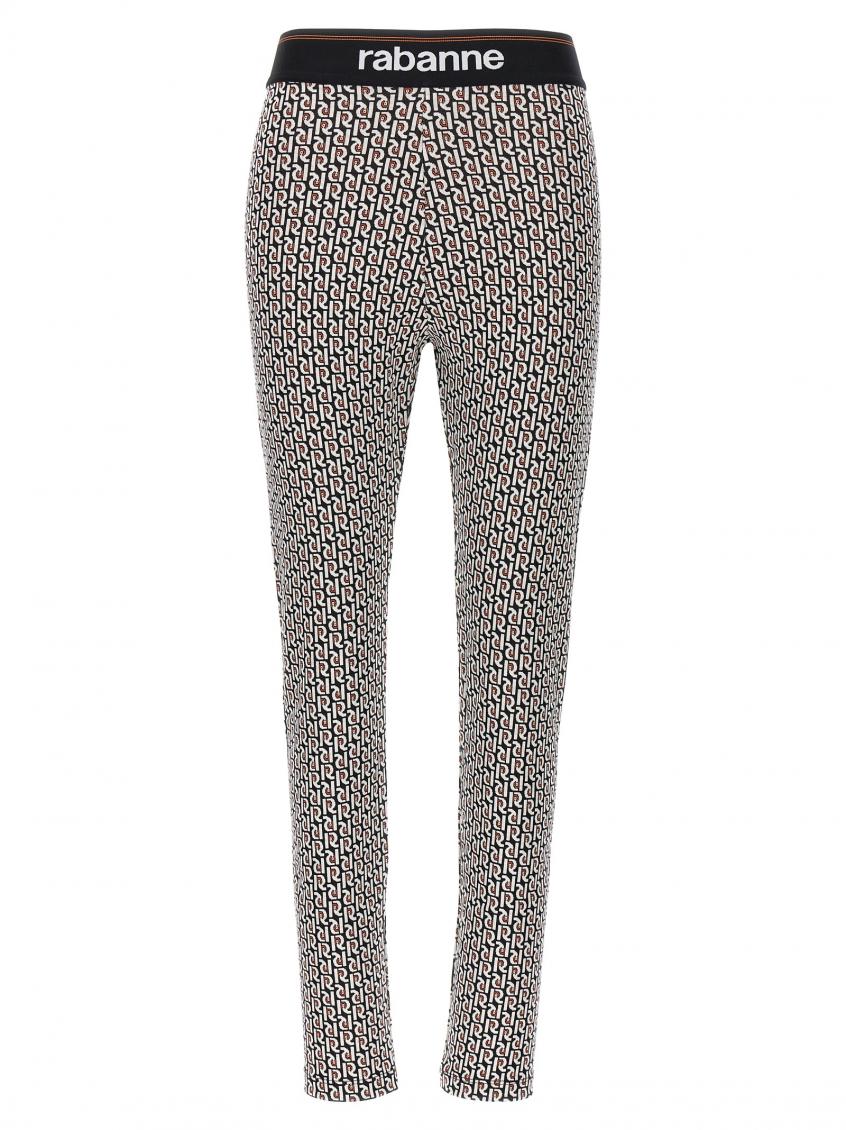 パンツ PACO RABANNE 'Monogram' leggings Multicolor Paco Rabanne Multicolor Monogram Leggings for Women Online