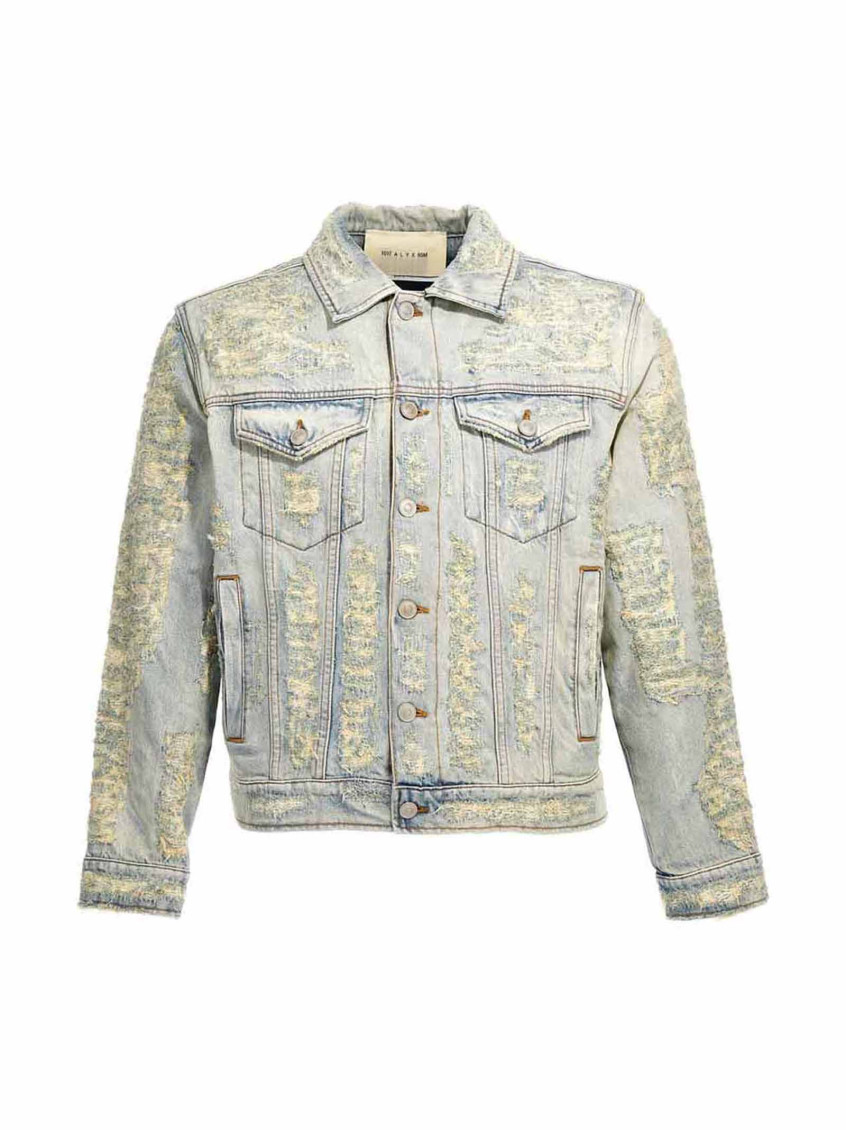 Alyx Distressed Pockets Rugged Jacket In Light Blue