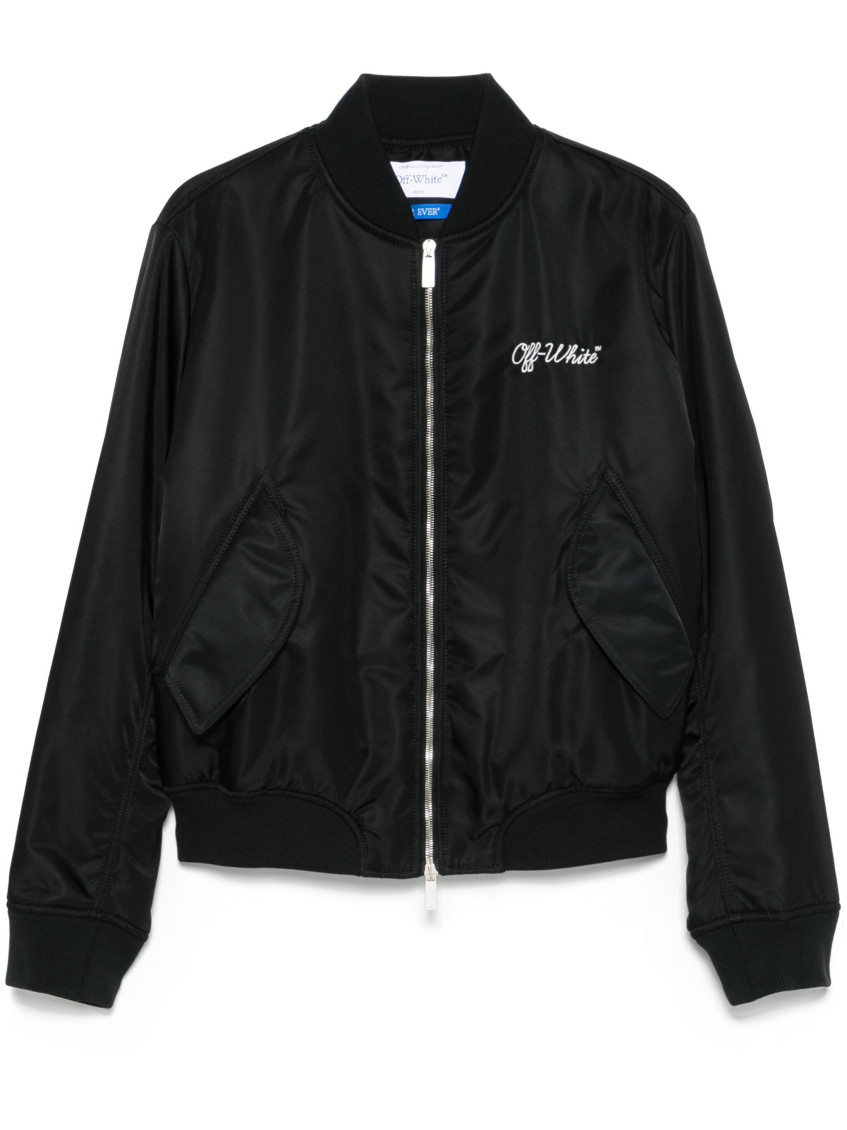 Off-white Off White Black Two Way Zip Jacket In Black