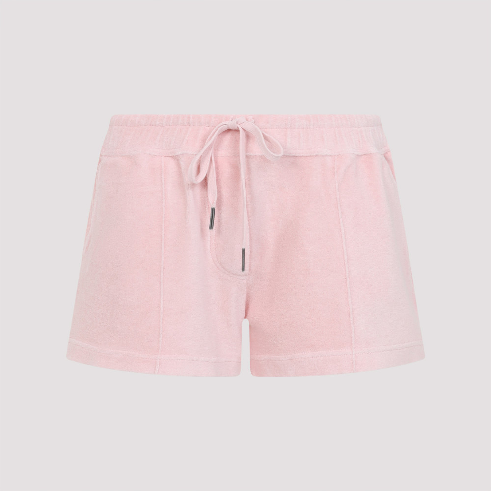 Tom Ford Pale Salmon Pink Cotton Towelling Shorts In Pink