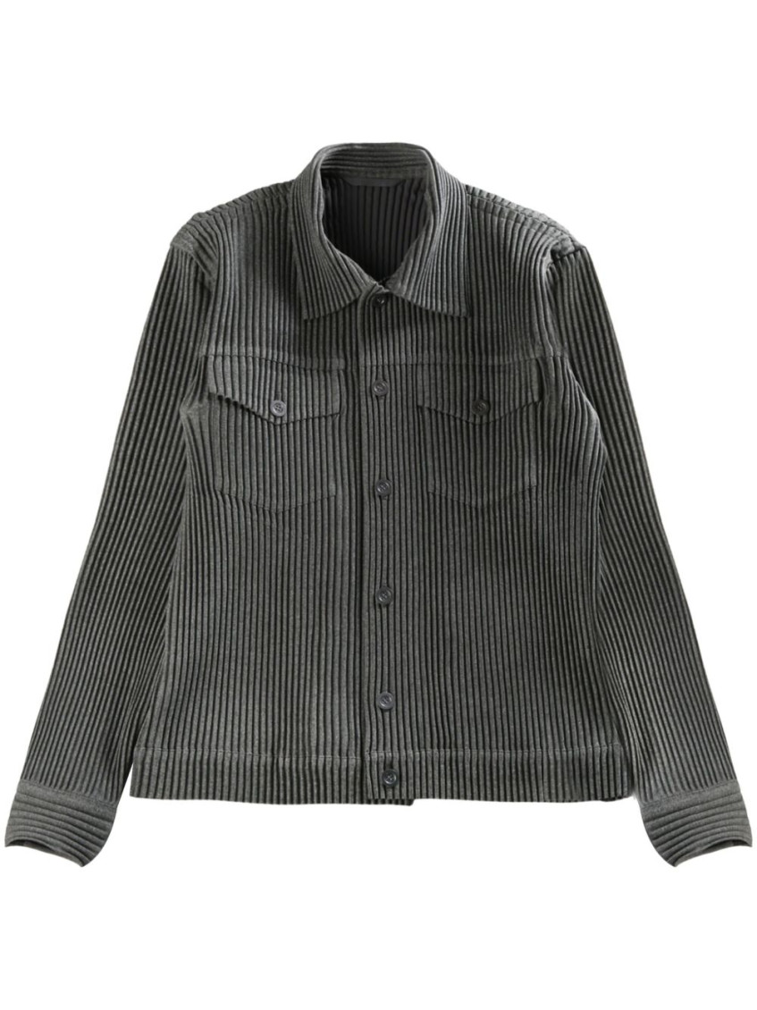 Shop Issey Miyake Black Lightweight Wool Shirt Jacket