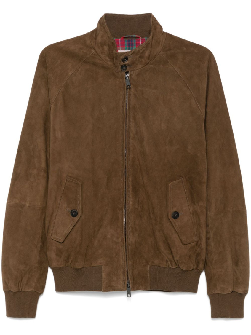 Baracuta Suede Jacket In Green