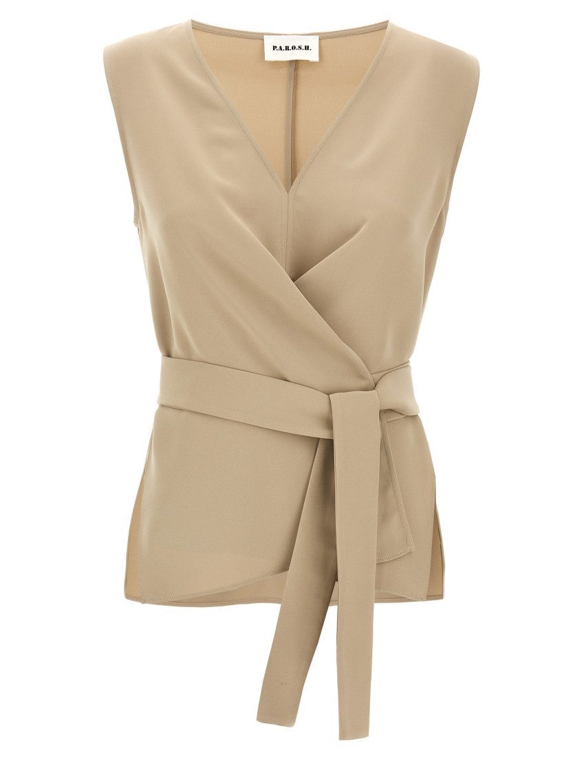 Shop P.a.r.o.s.h Beige Panty Top