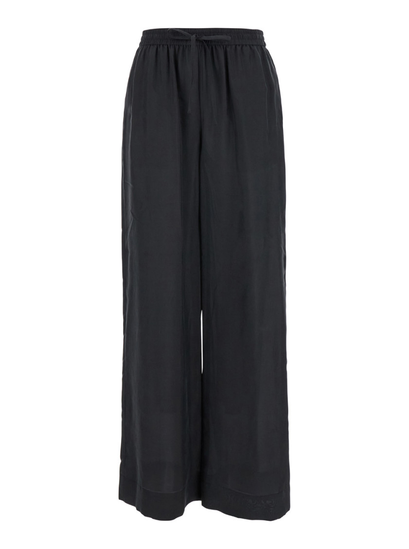 P.a.r.o.s.h High-rise Wide-leg Trousers In Black