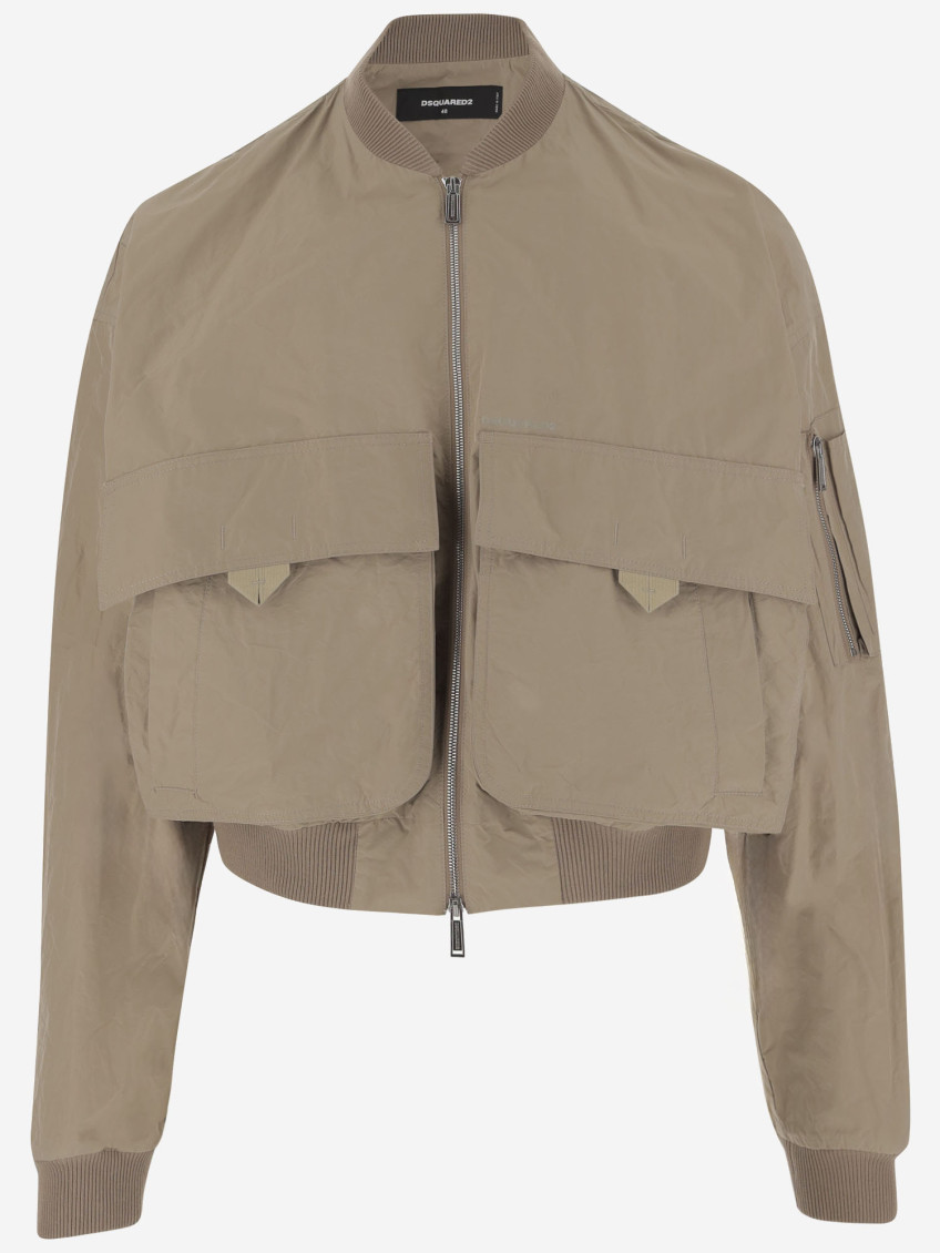 Shop Dsquared2 Beige Technical Fabric Jacket