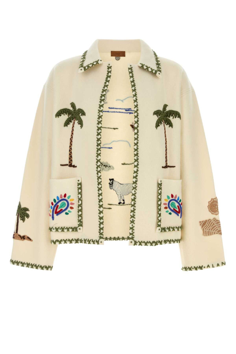 Alanui Wool Remember Me Jacket With Embroidery In White