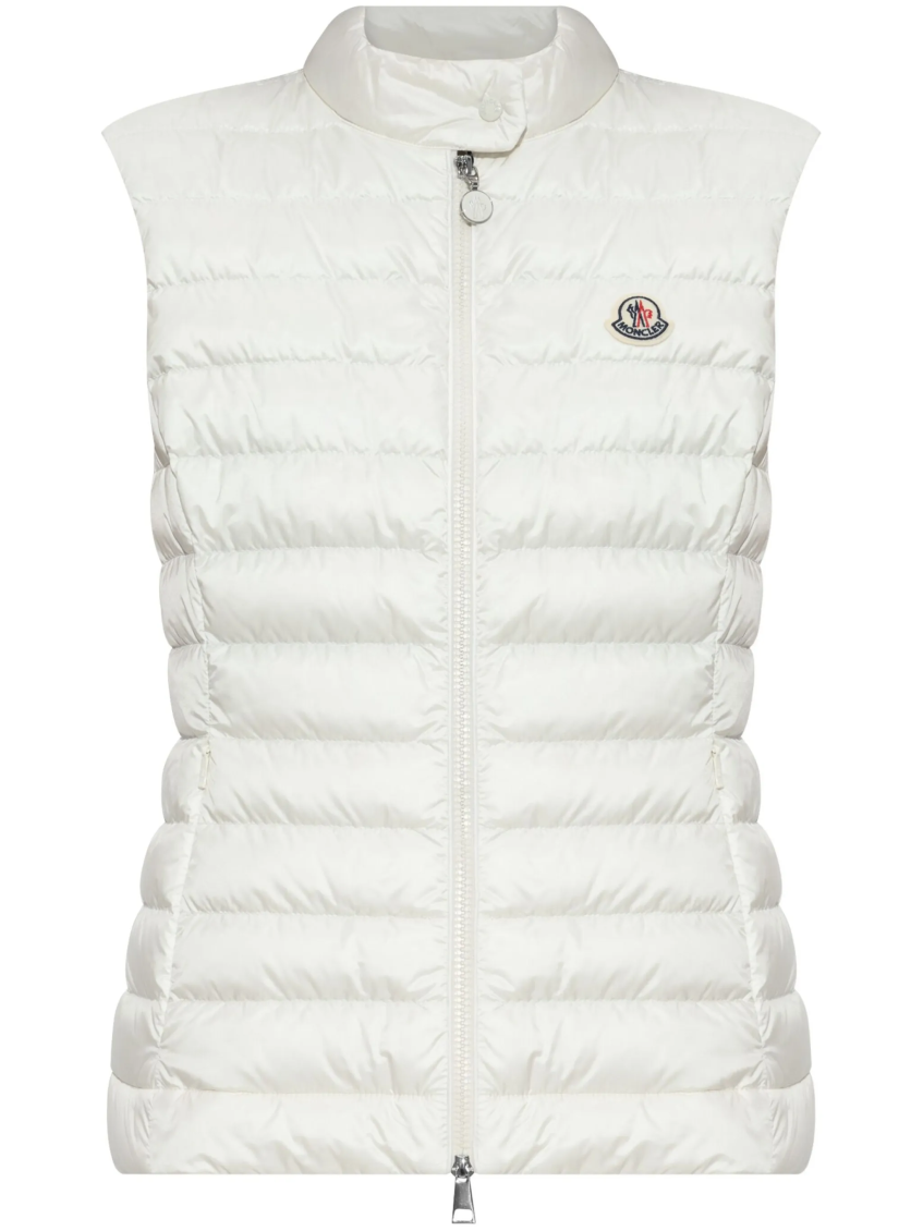 Moncler Igens Logo Patch Quilted Vest In White