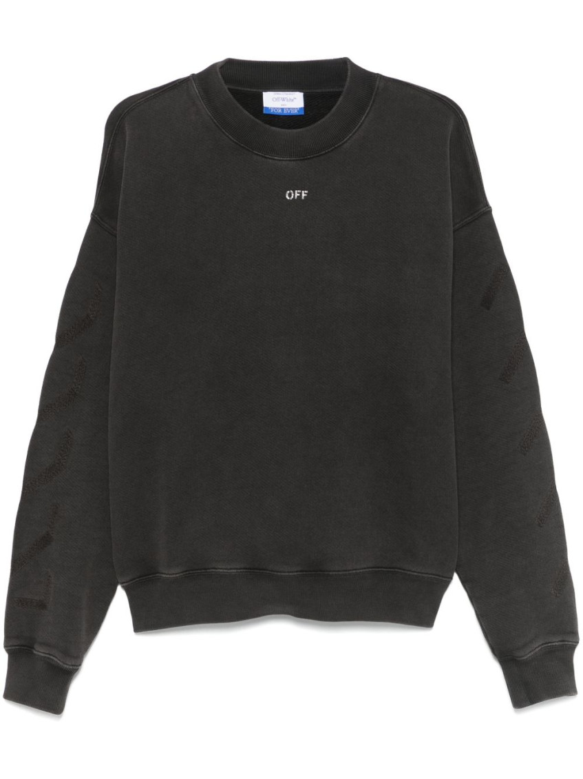 Off-white St Matthew Oversize Sweatshirt In Black