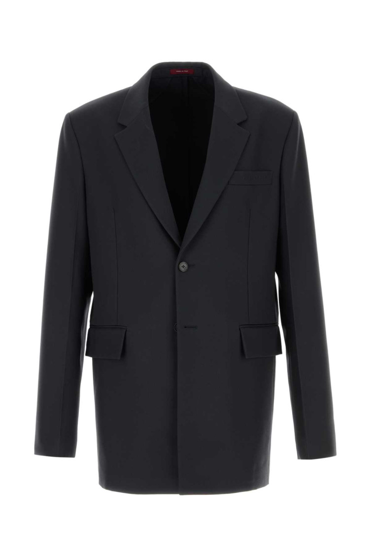 Gucci Graphite Blazer Single-breasted Notched Lapel In Black