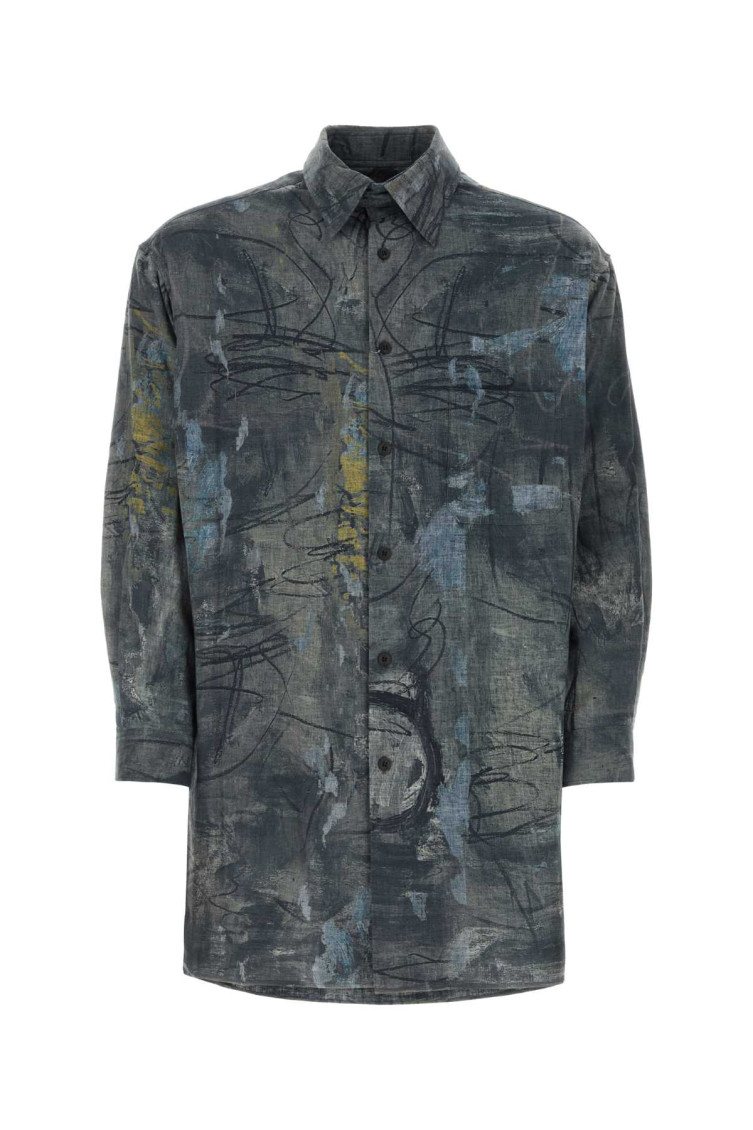 Yohji Yamamoto Grey O-asakura Long-sleeve Shirt In Grey